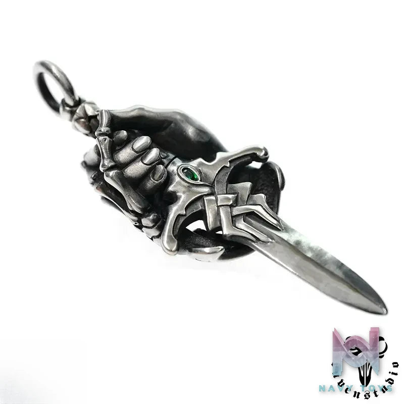 Raven Studio (silver jewelry) – 5th Anniversary Edition Dark “Awakening” Dagger Pendant Original