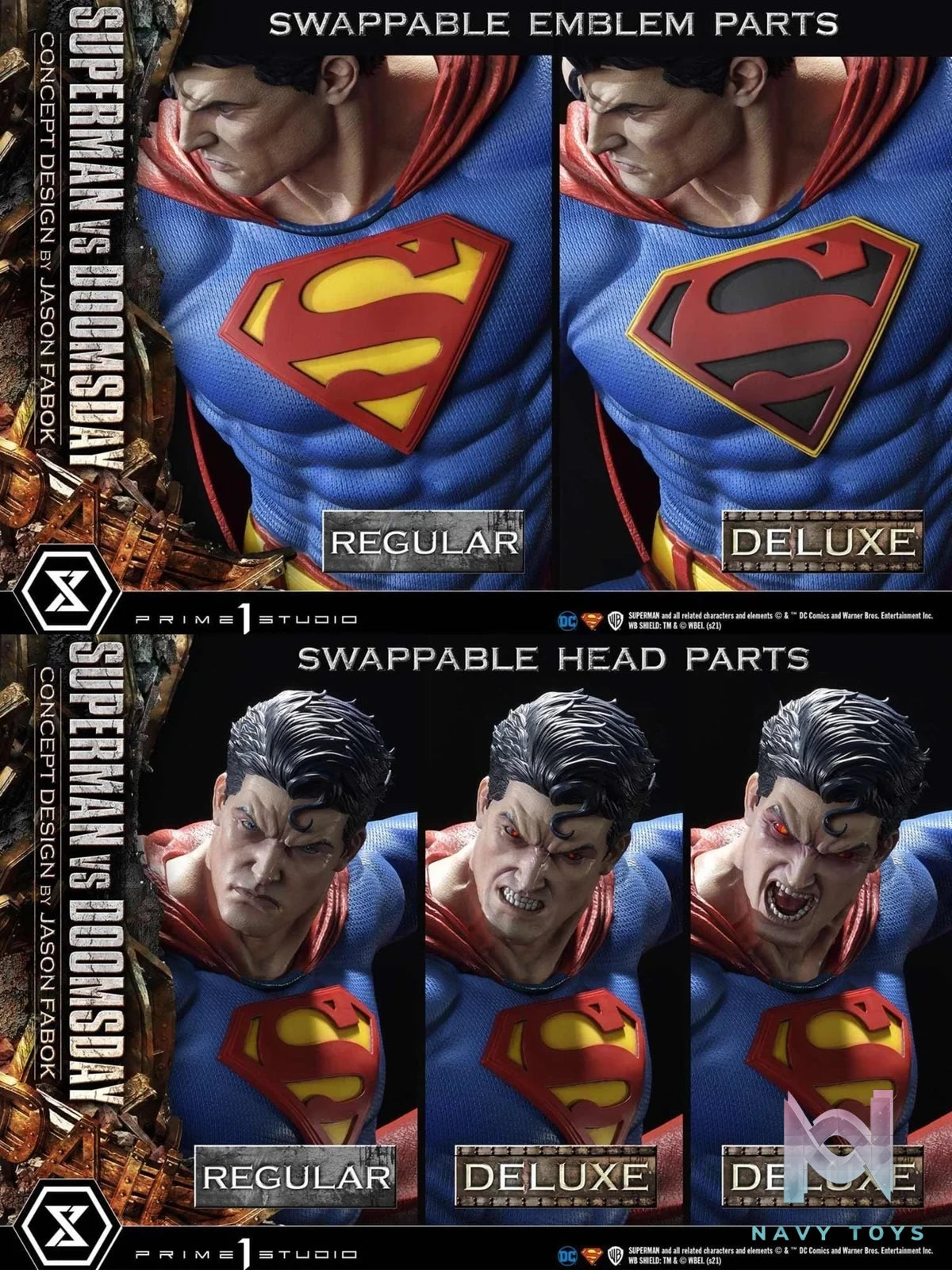 Superman VS Doomsday - Superman - Prime 1 Studio (UMMDC - 05; UMMDC - 05DXS) resin statue Prime 1 Studio anime figure