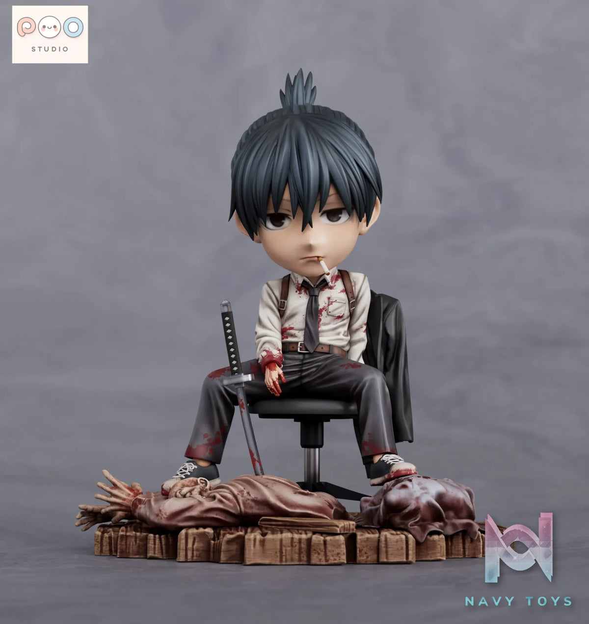Popo Studio – Tabletop #07 Hayakawa Aki Chibi Figure Chainsaw Man