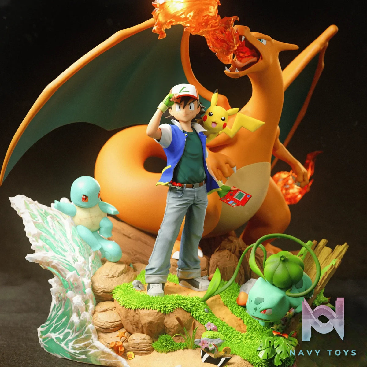 Black Swan Collectibles – Pokémon Ash Diorama & Red Diorama