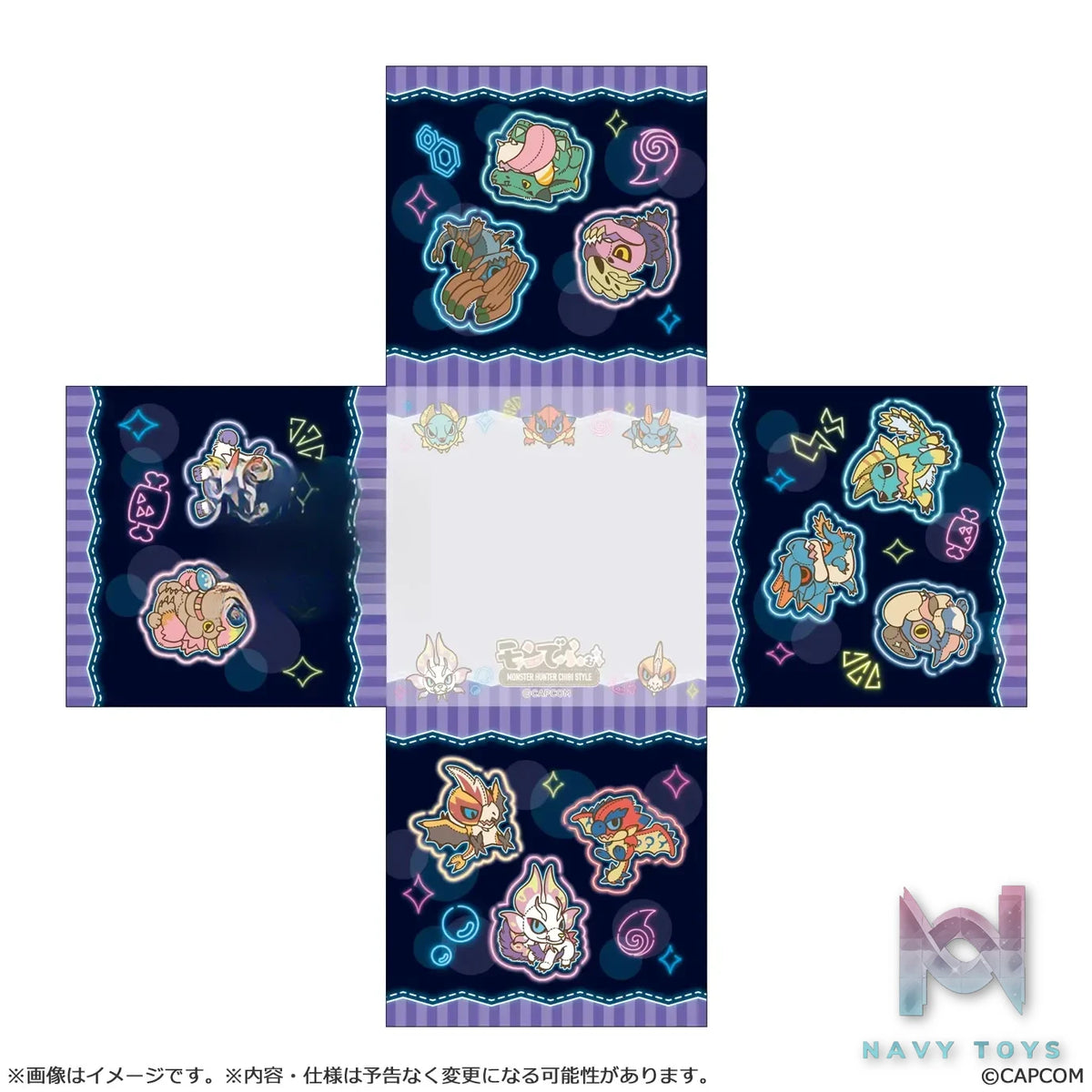 CAPCOM Studio – Monster Hunter MonDefo Tote Bag X Block Memo X Pouch Neon Theme (Licensed)