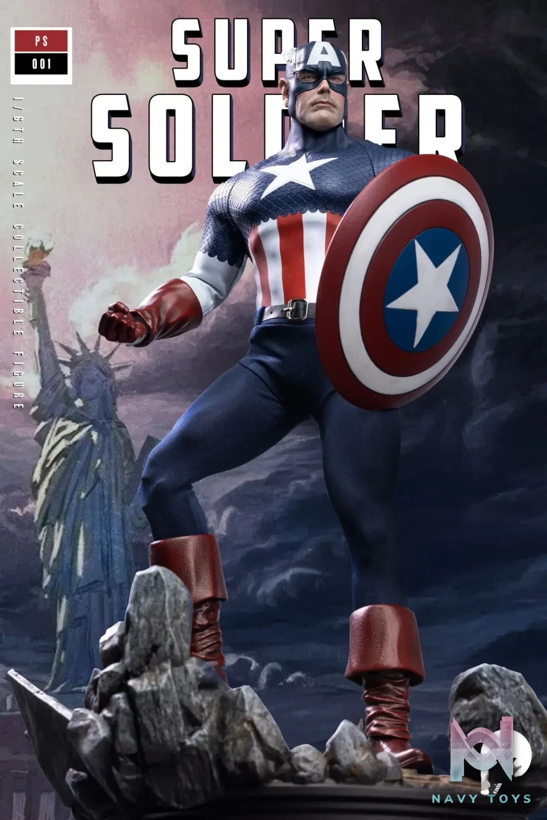 Power Studio – Marvel 1/6 scale super soldier Captain America figure PS001