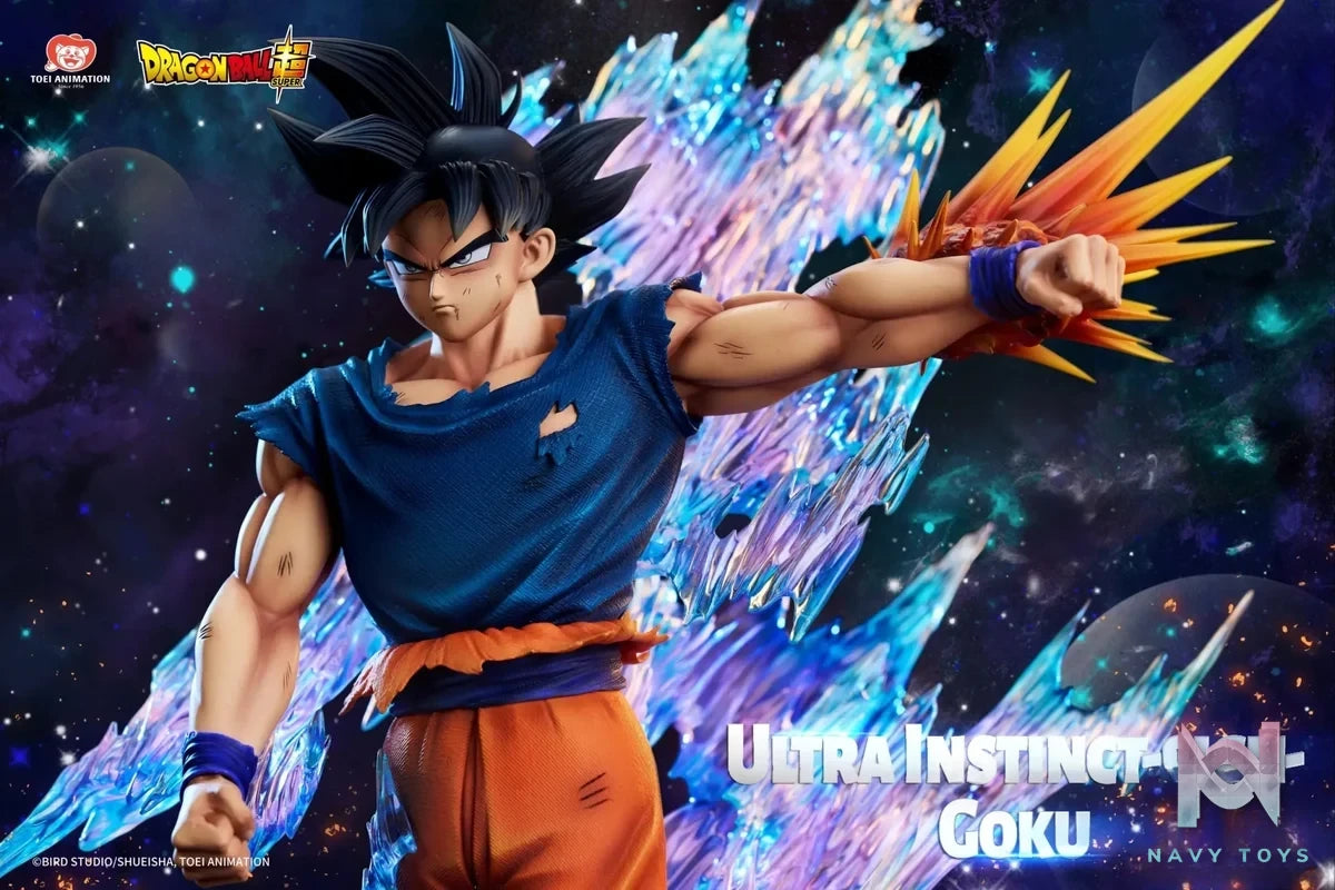 Light Year Studio - Dragon Ball Super Collectible Statue Ultra Instinct Son Goku (Licensed) resin statue Navy Toys anime figure