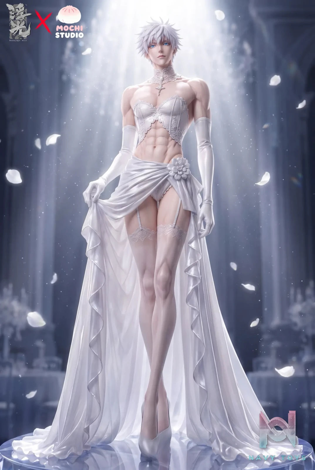 MOCHI Studio X Floating Light Studio – Handsome Men Wedding Gown Cos Series 001 Satoru Gojo Jujutsu Kaisen