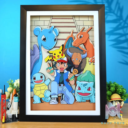 KALA HOME Studio – Pokémon Multiple Characters #12 3D Decorative Painting Pokémon