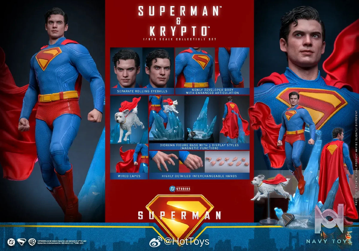 Hottoys – Superman & Krypto 1/6th scale Collectible Set MMS812 (Licensed)