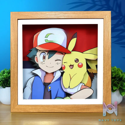KALA HOME Studio – Ash Ketchum X Pikachu 3D Decorative Painting Pokémon