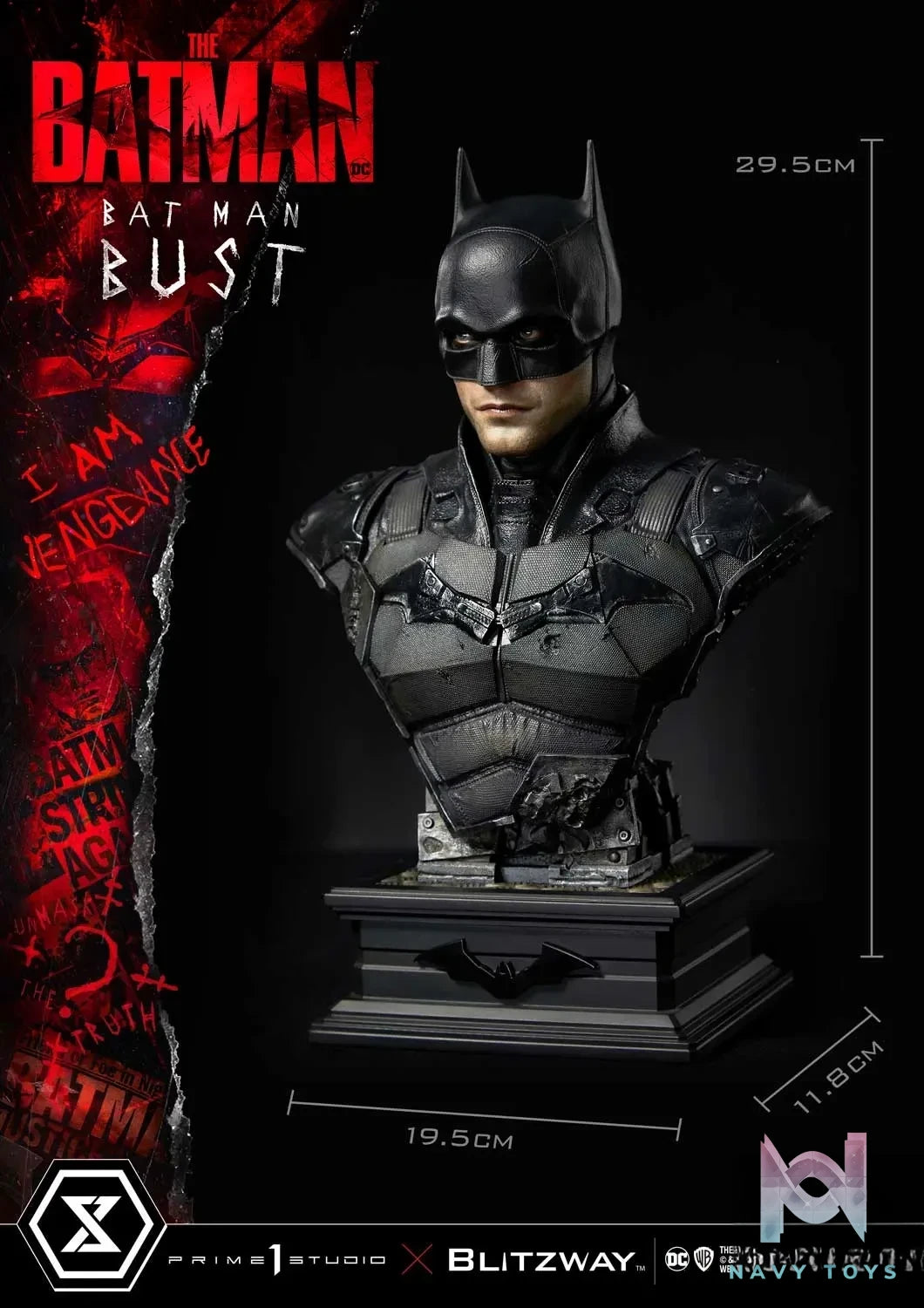 Prime 1 Studio – Premium Bust The Batman (Film) The Batman PBDC-09 PBDC-10 (Licensed)
