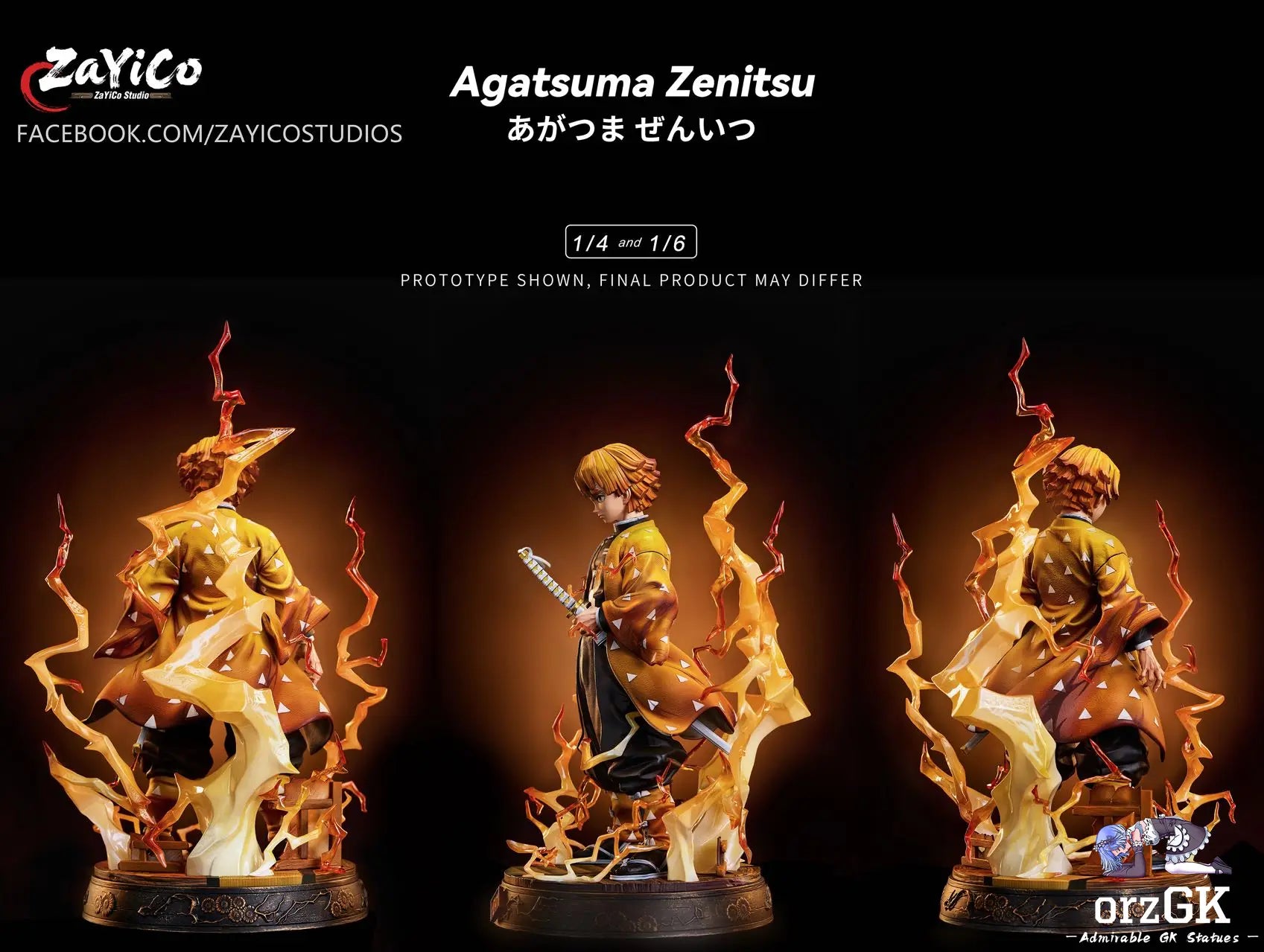 Zayico Studio - Agatsuma Zenitsu Demon Slayer resin statue Navy Toys anime figure