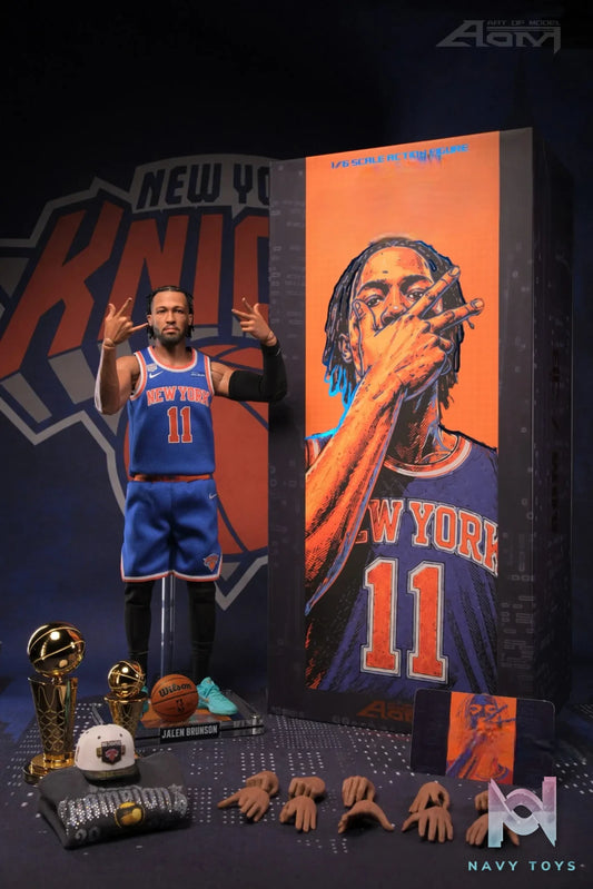 AOM TOYS – Jalen Brunson 1/6 2026 NBA Finals FMVP Championship Set NBA