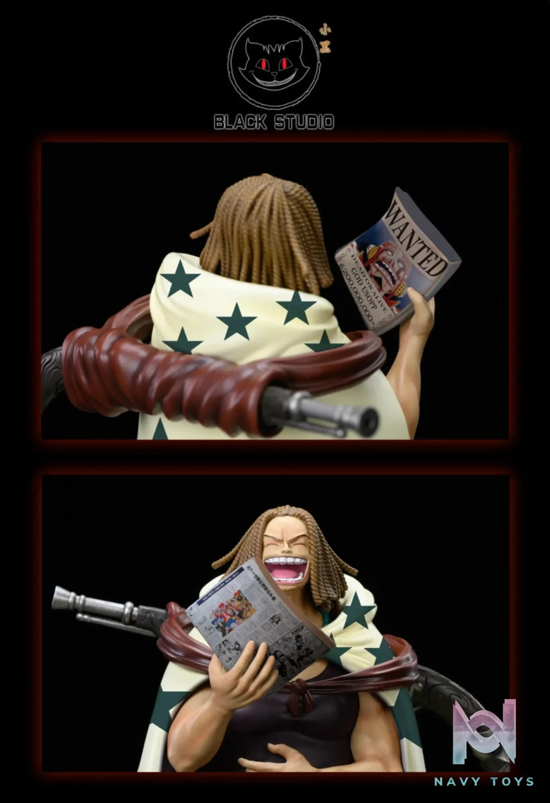 Black Studio – One Piece Red Hair Pirates Yasopp And Rockstar