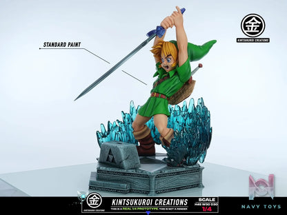 KINTSUKUROI CREATIONS Studio – The Legend of Zelda YOUNG LINK PULLING MASTER SWORD