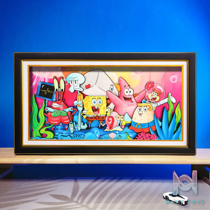 Yu Zhi Jiang Studio – SpongeBob SquarePants Multiple Characters Series #03 3D Decorative Painting SpongeBob SquarePants