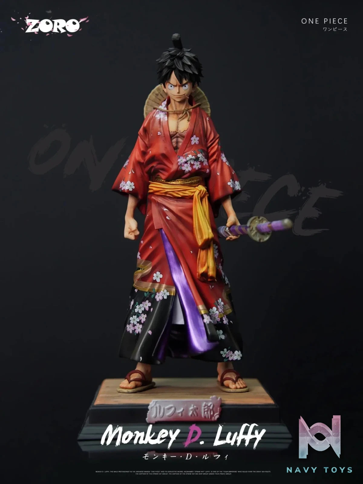 Zoro Studio - One Piece Kimono Luffy resin statue Navy Toys anime figure