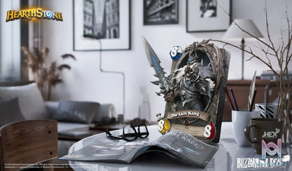 HEX Collectibles – Blizzard Official Licensed Hearthstone Lich King Card Art Statue HEXFRAME04 (Licensed)
