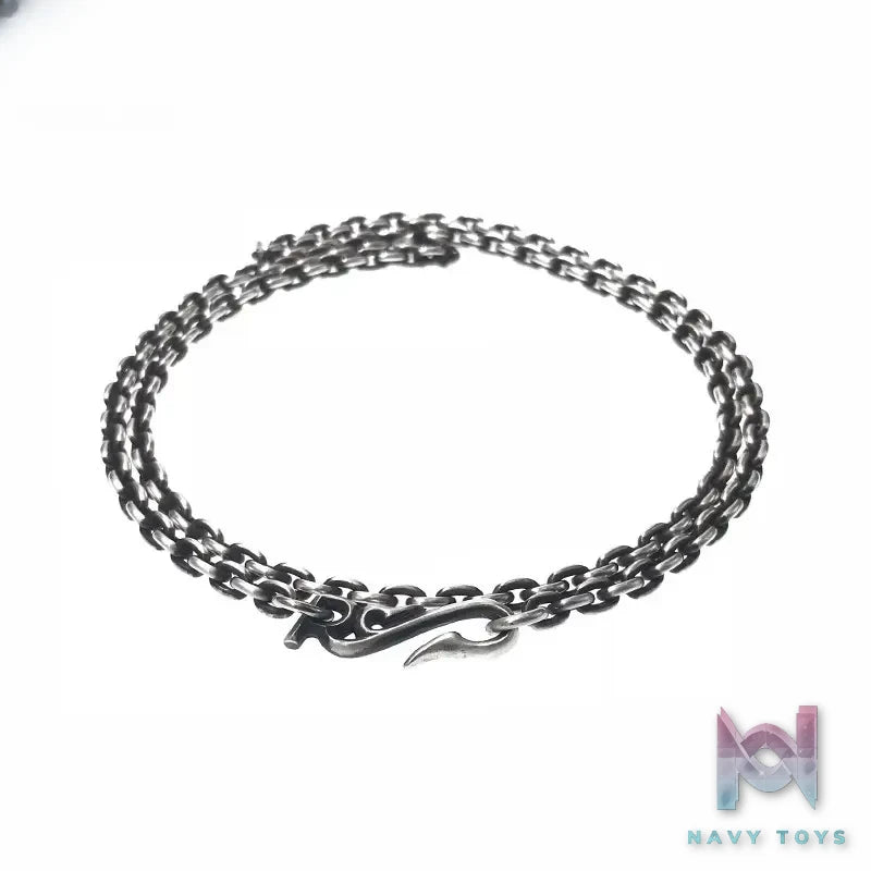 Raven Studio (silver jewelry) – Original Exclusive Design RS Brand Letter Hook 4.5mm Thick Curb Chain