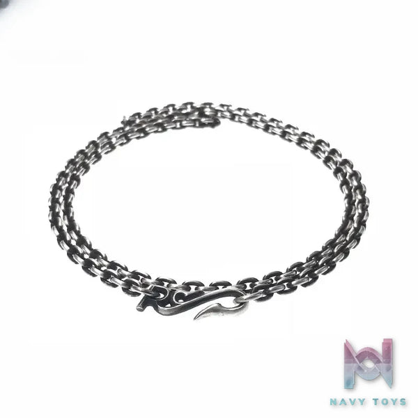 Raven Studio (silver jewelry) – Original Exclusive Design RS Brand Letter Hook 4.5mm Thick Curb Chain