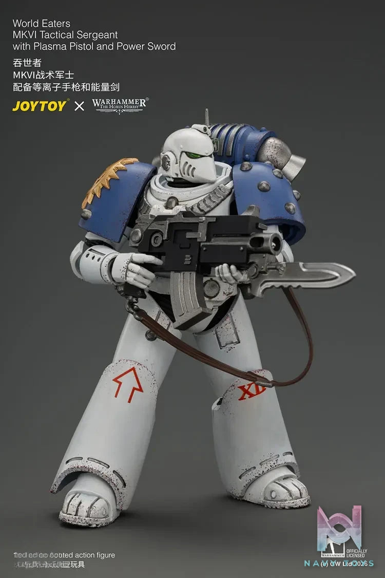 JOYTOY – World Eaters MKVI Tactical Sergeant with Plasma Pistol and Power Sword JT05145 (Licensed)