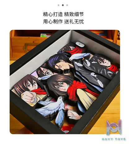 Yu Zhi Jiang Studio – Attack on Titan Multiple Characters 3D Decorative Painting Attack on Titan