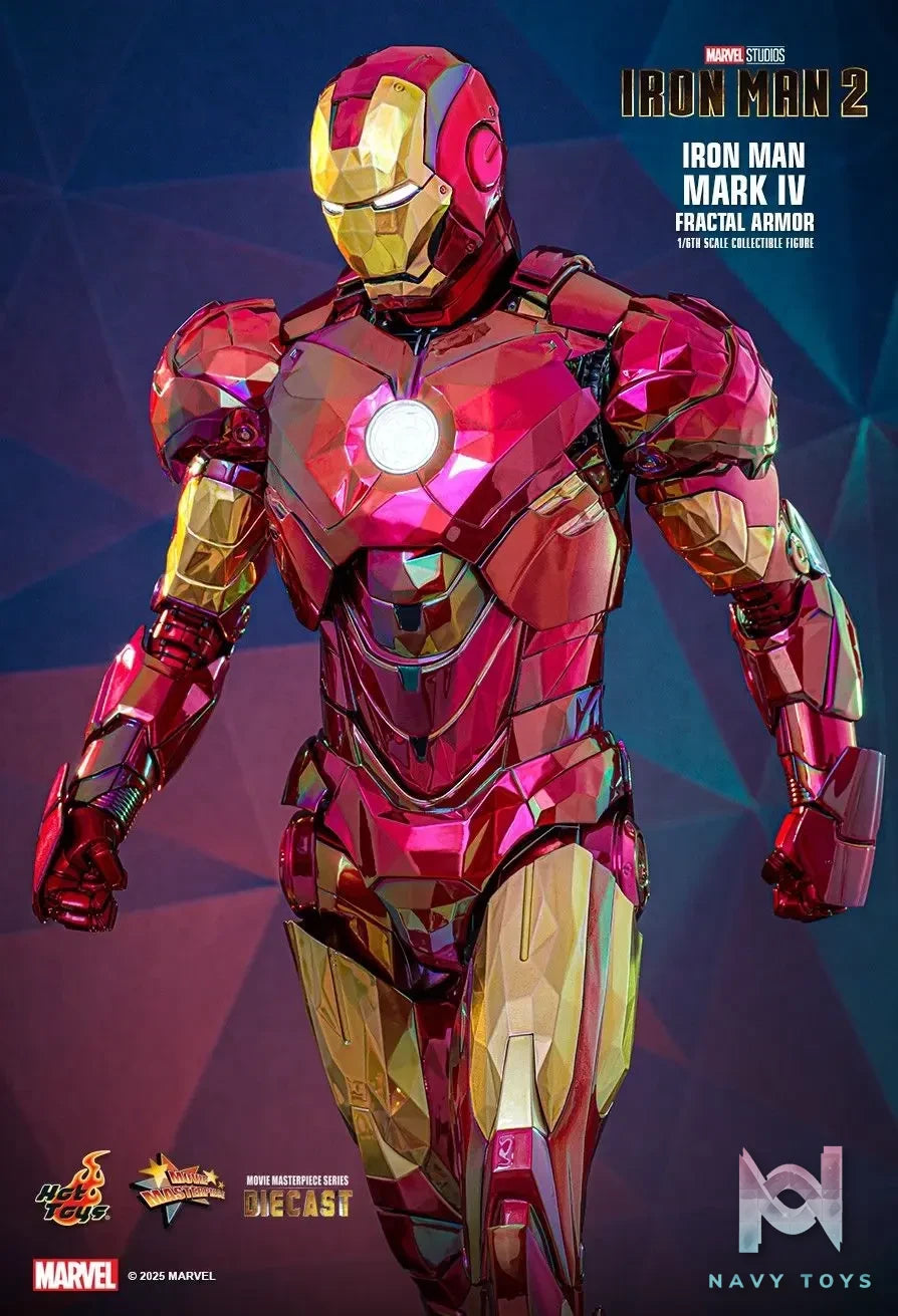 Hottoys – Marvel Iron Man 2 Iron Man Mark IV (Fractal Armor) 1/6th scale Collectible Figure MMS792D70 (Licensed)