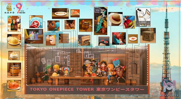 Pin Jiang Studio - Tokyo Tower One Piece Team Mũ Rơm resin statue Pin Jiang Studio anime figure