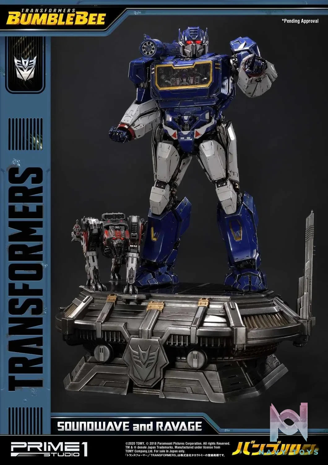Prime 1 Studio – Museum Masterline Transformers: Bumblebee (Film) Soundwave & Ravage MMTFM-27 MMTFM-27EX (Licensed)