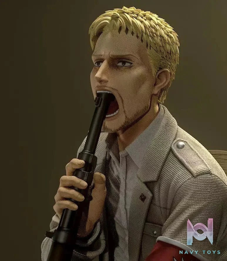Model Power Studio - Attack on Titan Despairing Reiner Braun resin statue Navy Toys anime figure