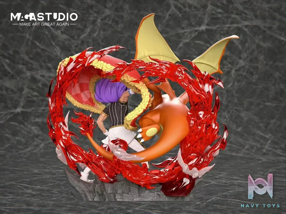 MAGA Studio - Pokémon League Champion Series 1 Galar Region Pokémon Champion Leon resin statue Navy Toys anime figure