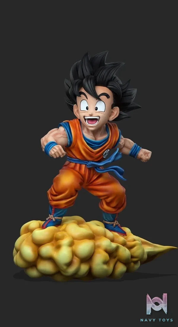 Power Studio - Dragon Ball wcf One step Cloud Goku resin statue Navy Toys anime figure