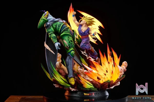 KD Collectibles Studio - Gohan vs Cell Dragon Ball resin statue Navy Toys anime figure