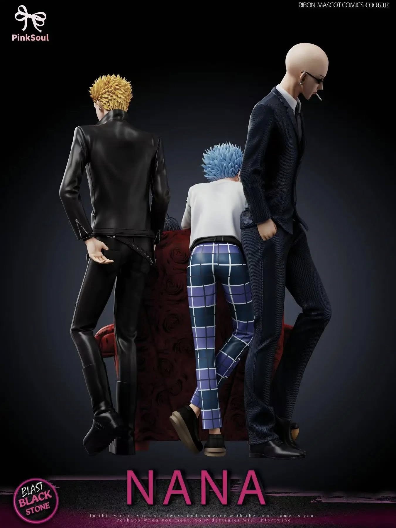 Nana,Takagi,Nobuo and Shinichi resin statue Pink Soul Studio anime figure