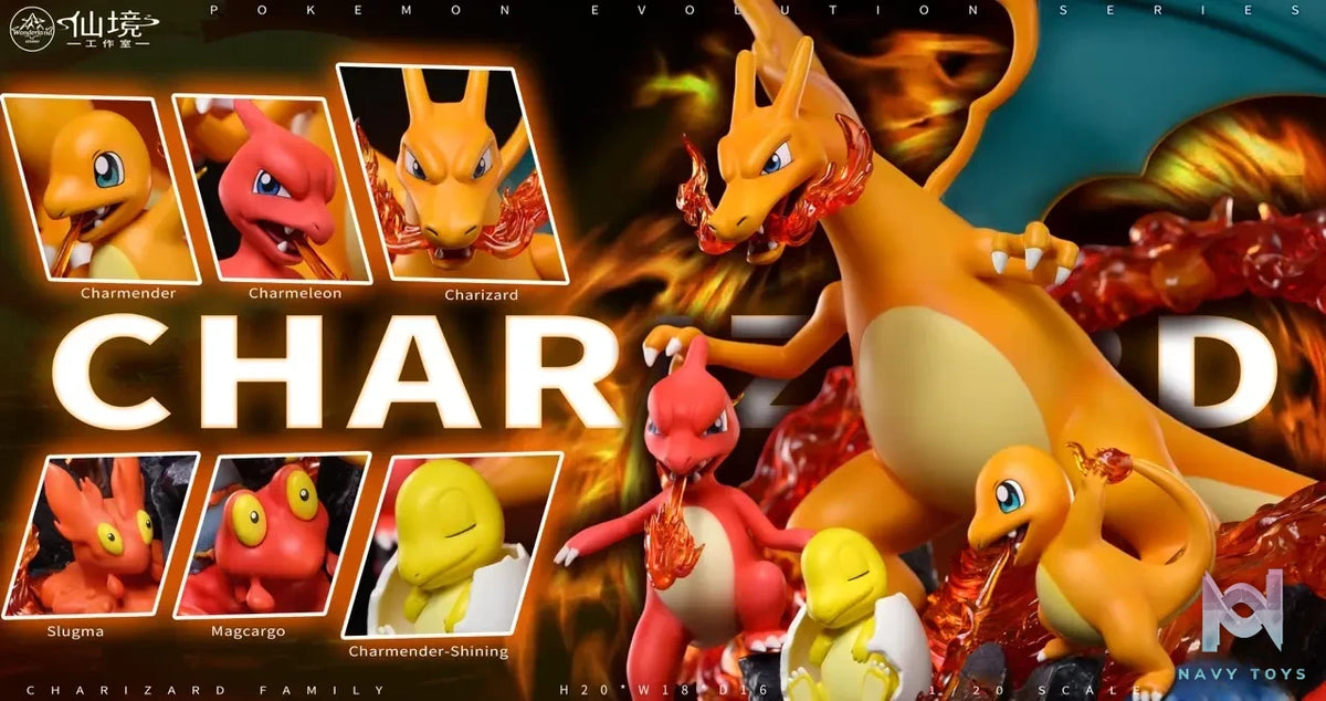 Wonderland Studio – Pokémon Evolution Series #2 Charizard Family