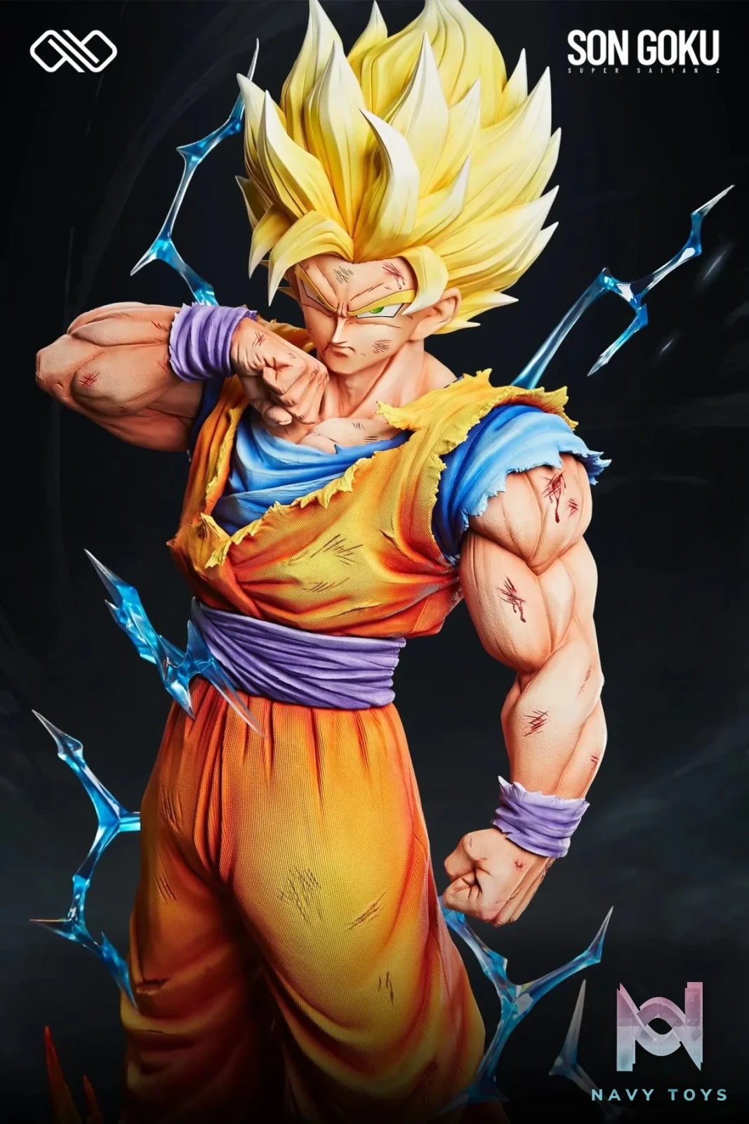 Infinite Studio - Dragon Ball Super Saiyan 2 Goku resin statue Navy Toys anime figure