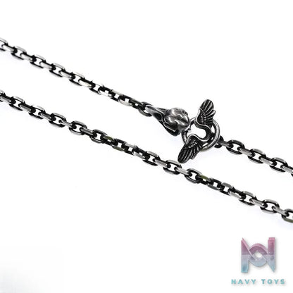 Raven Studio (silver jewelry) – Original Design 4mm Raven Exclusive Curb Chain Necklace Original