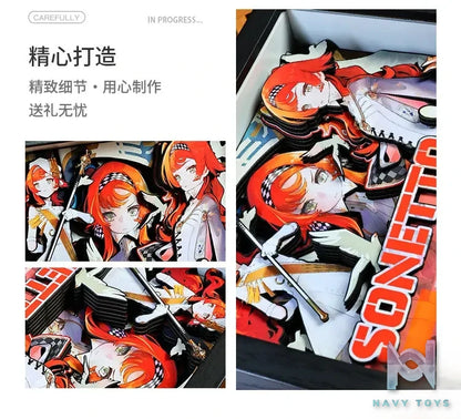 Yu Zhi Jiang Studio – Hissabeth X Sonetto 3D Decorative Painting Reverse: 1999