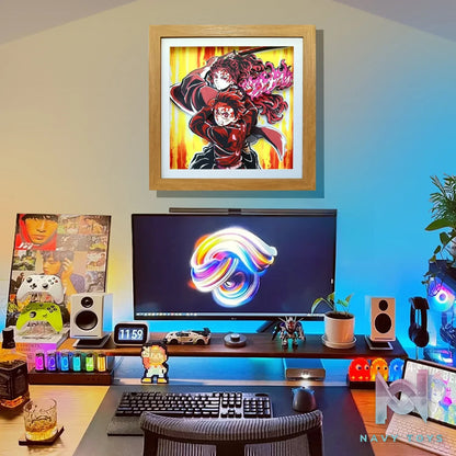 KALA HOME Studio – Tanjiro Kamado X Yoriichi Tsugikuni 3D Decorative Painting Demon Slayer