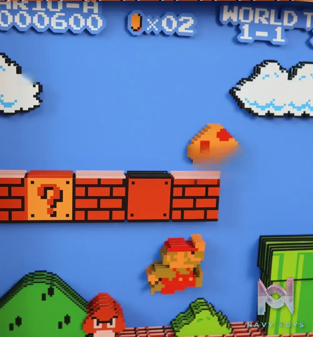 KALA HOME Studio – Mario Pixel Art 3D Decorative Painting Super Mario