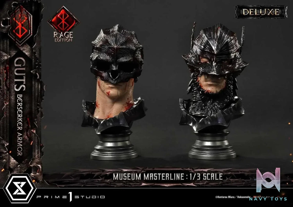 Museum Masterline Berserk Guts, Berserker Armor Rage Edition MMBR-03 MMBR-03DX MMBR-03DXS (Licensed) - Prime 1 Studio resin statue Navy Toys anime figure