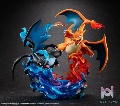 MegaHouse – G.E.M.EX Series Pokémon Mega Charizard X & Mega Charizard Y (Licensed)