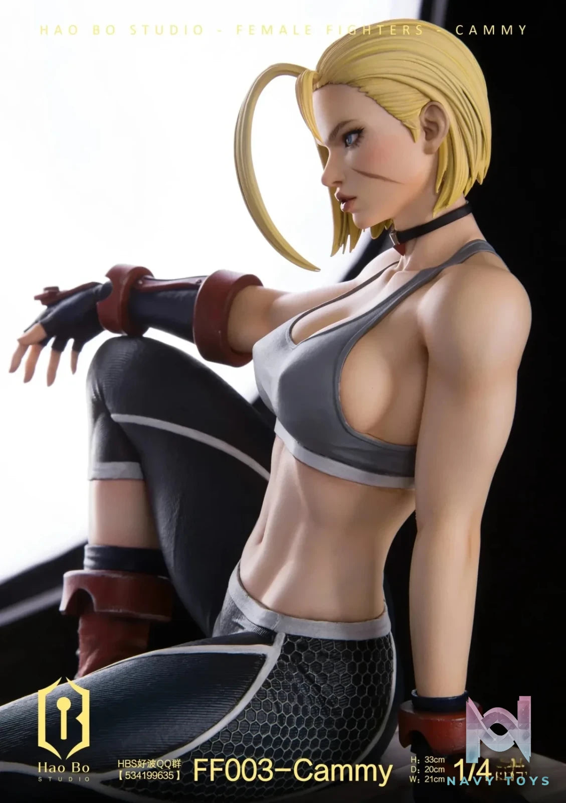 HAO BO Studio - 1/4 Statue Female Fighter Series FF003 Cammy resin statue Navy Toys anime figure