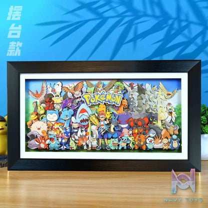 KALA HOME Studio – Pokémon Multiple Characters #01 3D Decorative Painting Pokémon