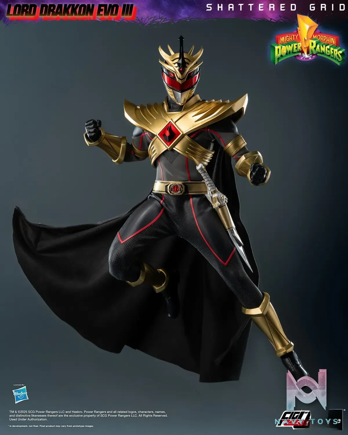 Threezero – Mighty Morphin Power Rangers: Shattered Grid FigZero 1/6 Lord Drakkon Evo III 3Z10260W0 (Licensed)