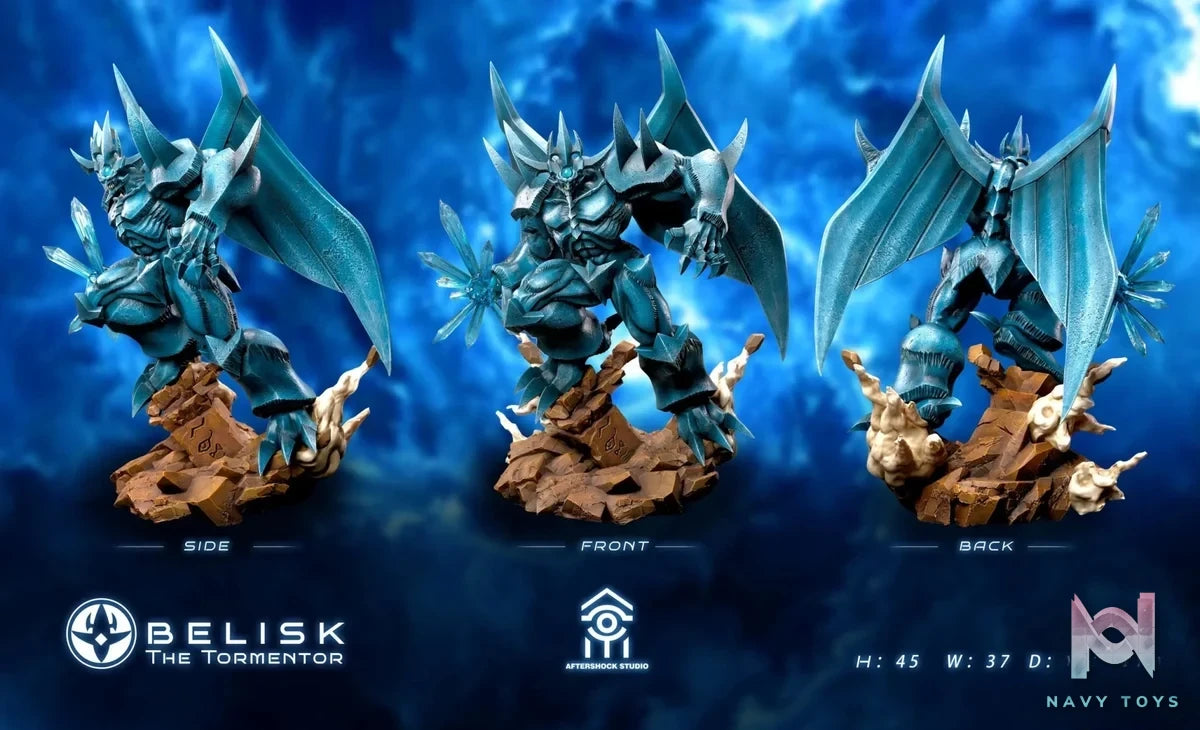 Aftershock Studio - Yu - Gi - Oh! Obelisk the Tormentor & Seto Kaiba resin statue Navy Toys anime figure