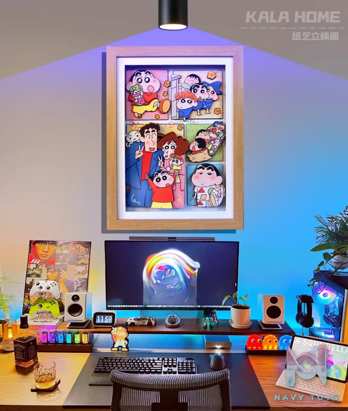KALA HOME Studio – Crayon Shin-chan Multiple Characters #08 3D Decorative Painting Crayon Shin-chan
