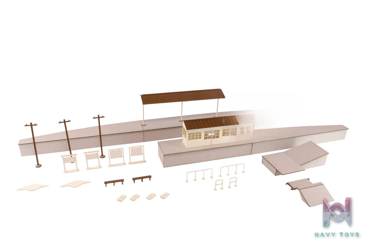 PLUM – 1/80 Paper Kit Street Corner Accessory Series Island-Style Local Home X Extension Set (Licensed)