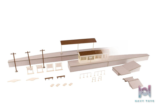 PLUM – 1/80 Paper Kit Street Corner Accessory Series Island-Style Local Home X Extension Set (Licensed)