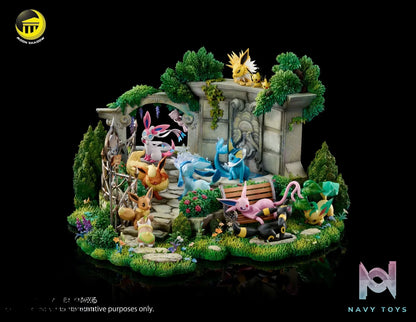 MoonShadow Studio – Eevee Family Anniversary Garden Diorama Pokémon