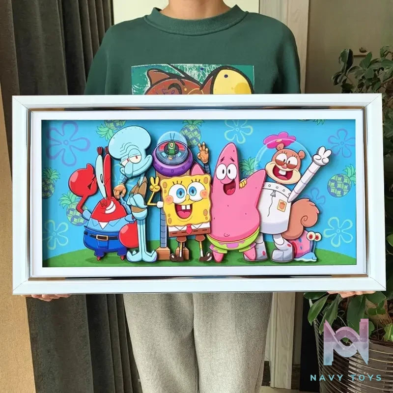 KALA HOME Studio – SpongeBob SquarePants Multiple Characters #01 3D Decorative Painting SpongeBob SquarePants