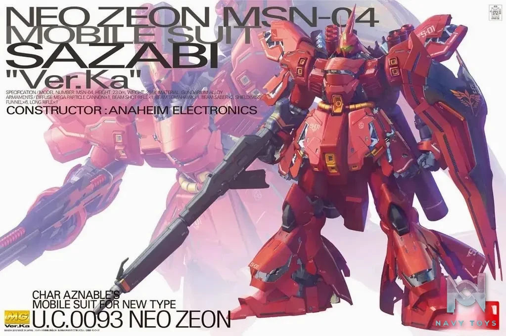BANDAI – Kidou Senshi Gundam: Gyakushuu no Char – MSN-04 Sazabi – MG Ver.Ka – 1/100 (Licensed)