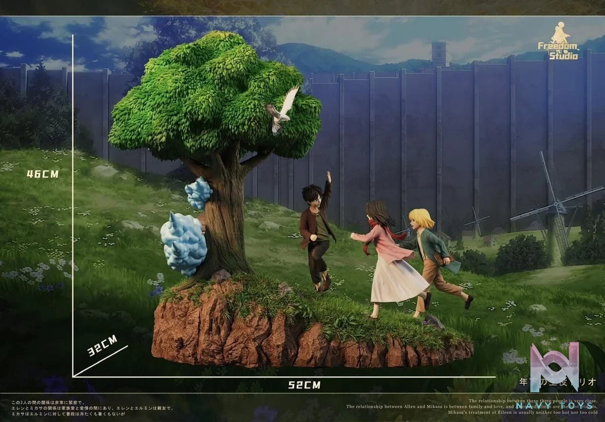 Eren & Mikasa & Armin - Attack On Titan - Freedom Studio resin statue freedom studio anime figure